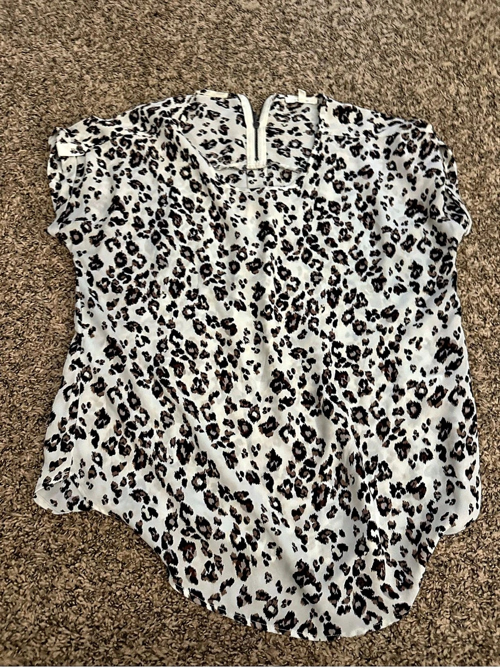 Maurice’s  Leopard Print Blouse in White & Black